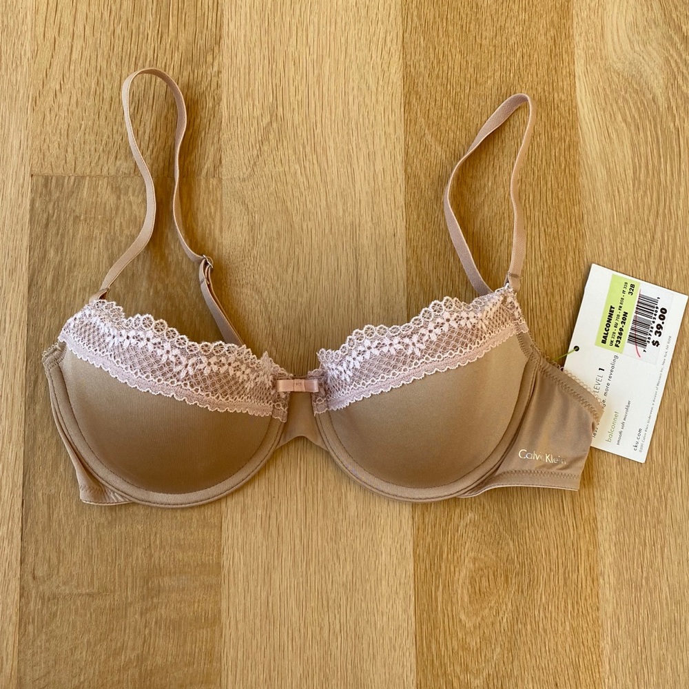 Calvin Klein ckone balconnet nude bra 32B NWT